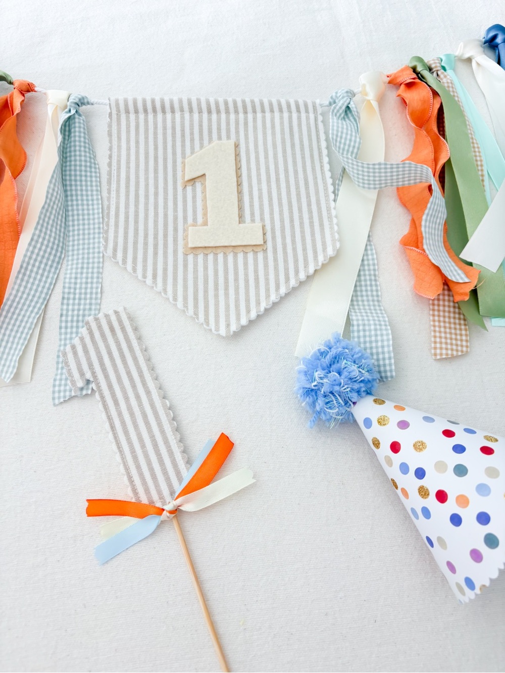 Handmade Linen High Chair Banner